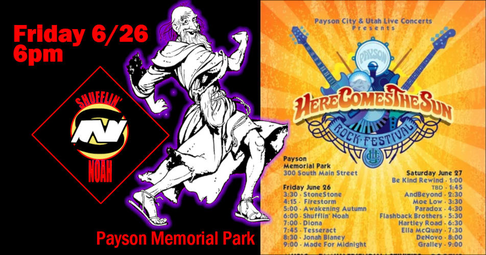Shufflin' Noah at Payson Here Comes The Sun Festival 2026