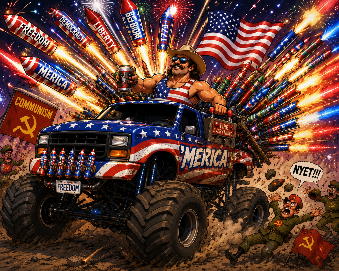 American Fireworks Show Moe Low style